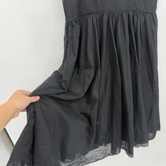 Banana Republic Black Dress Cotton A Line Size 10 Classic Formal - Picture 9 of 12